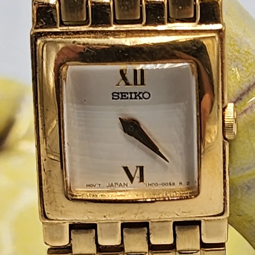 Seiko Gold-Tone Square Dial Watch - Picture 2 of 7